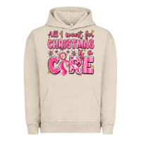 Pigment French Oak all i want for christmas is a cure breast cancer Urban Hoodie - LillyAllenDesigns