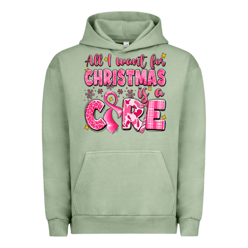 All I Want For Christmas Is A Cure Breast Cancer Urban Hoodie by LillyAllenDesigns | Teevron