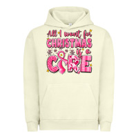 Pigment Pistachio all i want for christmas is a cure breast cancer Urban Hoodie - LillyAllenDesigns