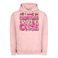 Pigment Salmon all i want for christmas is a cure breast cancer Urban Hoodie - LillyAllenDesigns