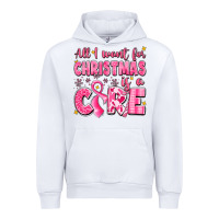 White all i want for christmas is a cure breast cancer Urban Hoodie - LillyAllenDesigns