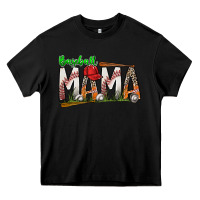 Black baseball mama Heavy Core Tee - SublimationCraftShop