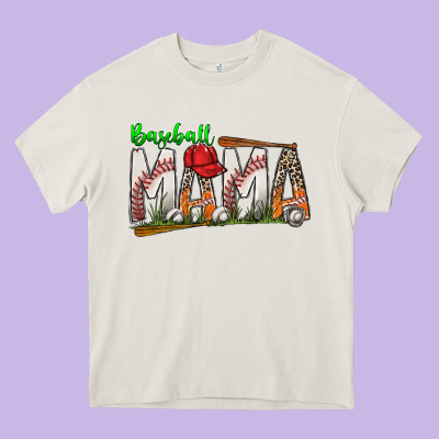 Baseball Mama Heavy Core Tee Designed By Sublimationcraftshop