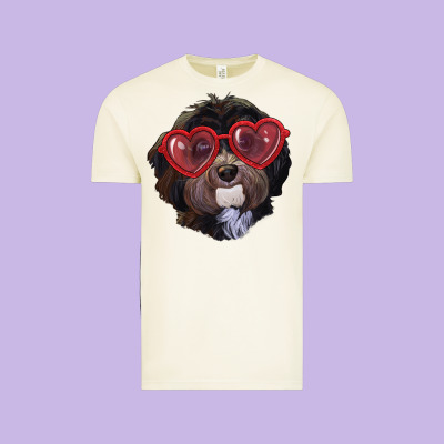 Vintage Tee Havanese dog with love glasses