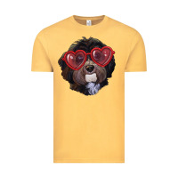 Vintage Mustard Havanese dog with love glasses Vintage Tee - RanaPortraitStore