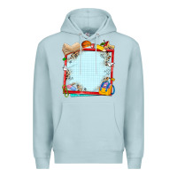 Blue Mist school your text here Premium Hoodie - NancyCooperArtShop