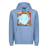 Colony Blue school your text here Premium Hoodie - NancyCooperArtShop