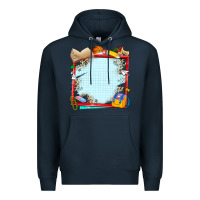Navy school your text here Premium Hoodie - NancyCooperArtShop