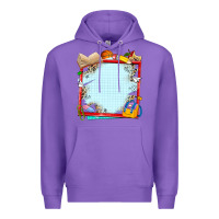 Purple school your text here Premium Hoodie - NancyCooperArtShop