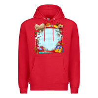 Red school your text here Premium Hoodie - NancyCooperArtShop