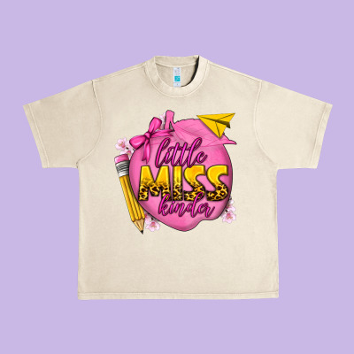 Little Miss Kinder Urban Heavy Tee Designed By Texasbilliewilder