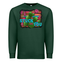 Sports Green stuck on you heart cactus serape leopard background Premium Sweatshirt - Jasminsmagicworld