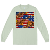Matcha 4th of July USA flag leopard sunflower 20oz tumble Long Sleeve Tee - Neo Western