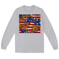 Moon Dust 4th of July USA flag leopard sunflower 20oz tumble Long Sleeve Tee - Neo Western