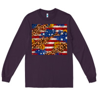 4th Of July Usa Flag Leopard Sunflower 20oz Tumble Long Sleeve Tee | Teevron