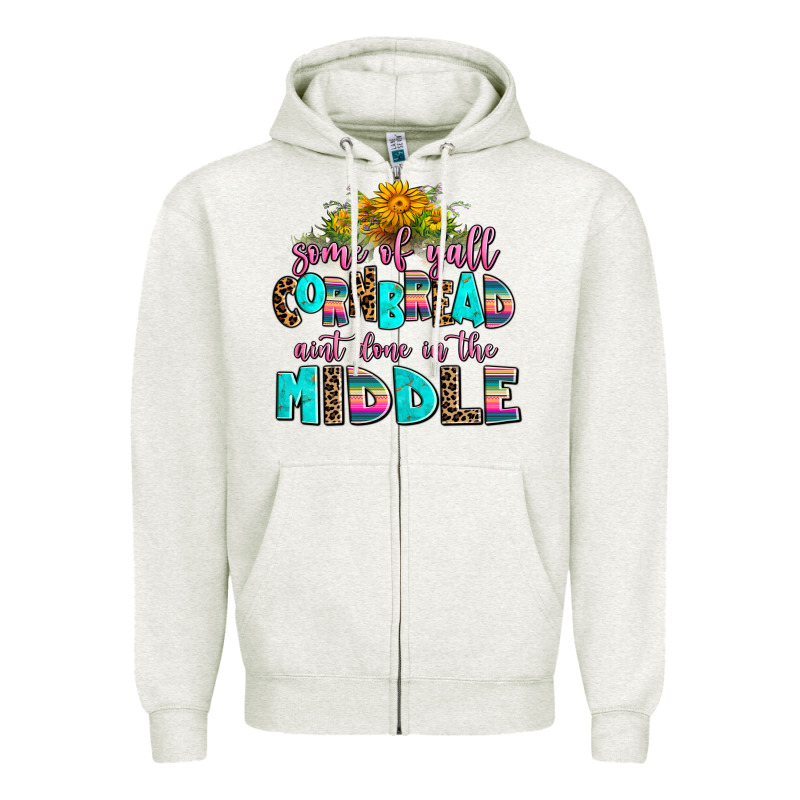 Some Of Yall Cornbread Aint Done In The Middle Zipper Hoodie by AdoDesignShop | Teevron