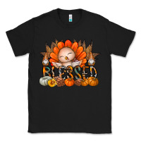 Black Thanksgiving Turkey Pumpkin Blessed Classic Tee - CowhideDigitalArt
