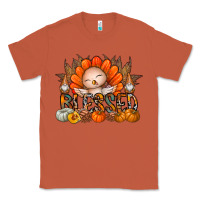 Copper Thanksgiving Turkey Pumpkin Blessed Classic Tee - CowhideDigitalArt