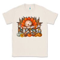 Natural Thanksgiving Turkey Pumpkin Blessed Classic Tee - CowhideDigitalArt