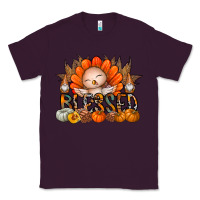Plum Thanksgiving Turkey Pumpkin Blessed Classic Tee - CowhideDigitalArt