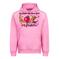 Fuchsia Pink in october we wear pink teacher Urban Hoodie - LillyAllenDesigns