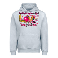 Heather Grey in october we wear pink teacher Urban Hoodie - LillyAllenDesigns