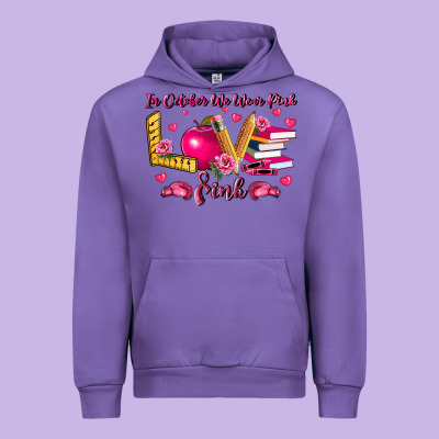 In October We Wear Pink Teacher Urban Hoodie Designed By Lillyallendesigns