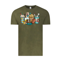 Vintage Olive english bulldog coffee cups Vintage Tee - Zillion Design Studio