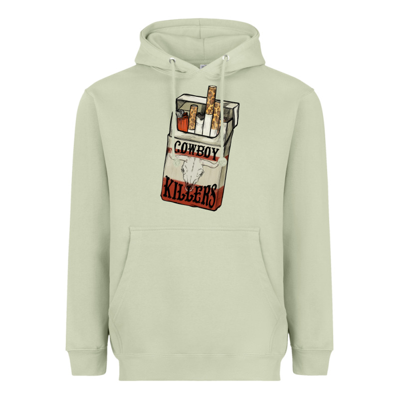 Cowboy Killers Cigarette Package Heavyweight Hoodie by NancyCooperArtShop | Teevron