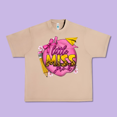 Little Miss Pre K Urban Heavy Tee Designed By Texasbilliewilder