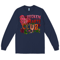 Navy broken heart club Long Sleeve Tee - FaDigitalArtStudio