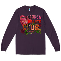 Plum broken heart club Long Sleeve Tee - FaDigitalArtStudio