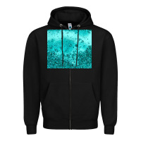 Black turquoise glitter Zipper Hoodie - JahusDesignShop