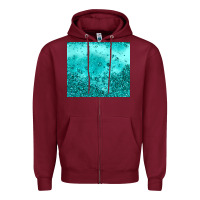 Burgundy turquoise glitter Zipper Hoodie - JahusDesignShop