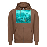 Chestnut turquoise glitter Zipper Hoodie - JahusDesignShop
