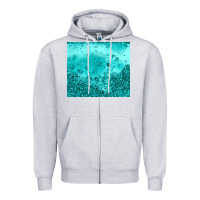 Heather Grey turquoise glitter Zipper Hoodie - JahusDesignShop