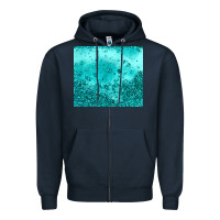 Navy turquoise glitter Zipper Hoodie - JahusDesignShop