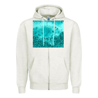 Oatmeal Heather turquoise glitter Zipper Hoodie - JahusDesignShop
