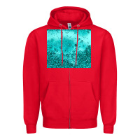 Red turquoise glitter Zipper Hoodie - JahusDesignShop