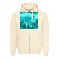 Sandshell turquoise glitter Zipper Hoodie - JahusDesignShop