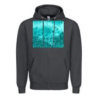 Smoke turquoise glitter Zipper Hoodie - JahusDesignShop
