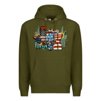 Army Green tx texas Premium Hoodie - NancyCooperArtShop