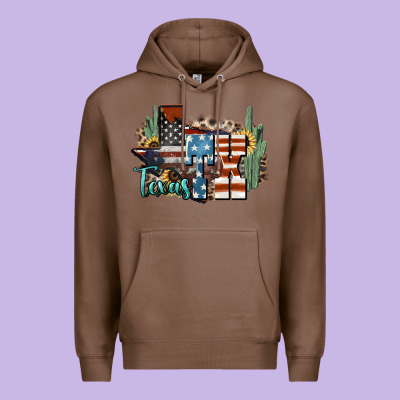 Tx Texas Premium Hoodie Designed By Nancycooperartshop