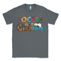Charcoal Heather soccer it's a girl thing Classic Tee - HRA Design Shop