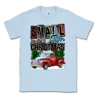 Dusty Blue Small Town Christmas Classic Tee - FaDigitalArtStudio