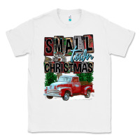 White Small Town Christmas Classic Tee - FaDigitalArtStudio