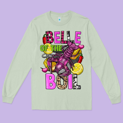 Belle Of The Boil Crawfish Long Sleeve Tee Designed By Fadigitalartstudio