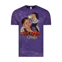 Cloud Purple self made babe afro black woman Vintage Tee - texasbilliewilder