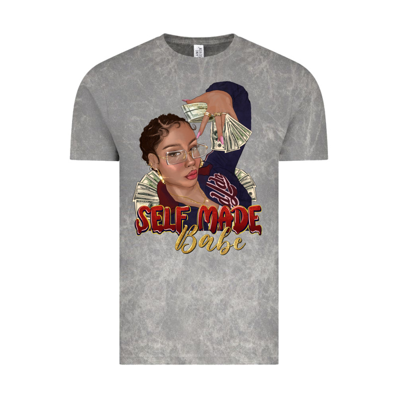 Self Made Babe Afro Black Woman Vintage Tee by texasbilliewilder | Teevron
