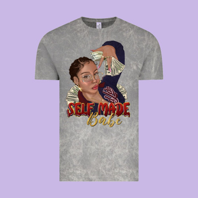 Vintage Tee self made babe afro black woman